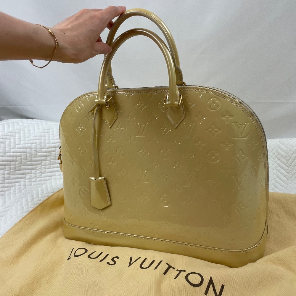 Louis Vuitton (Blanc Corail color) Alma GM Monogram Bag (from 2011)